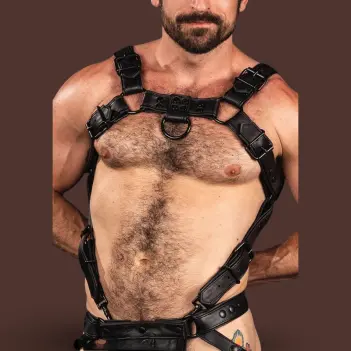 Mr S Leather Trojan 2.0 Body Harness – Leather Harness | Dark-Ink