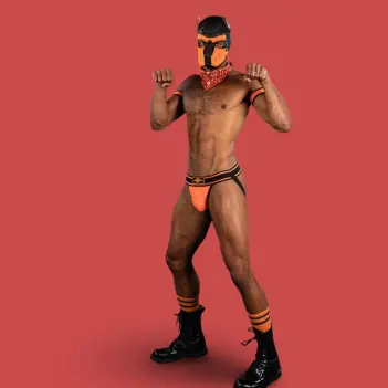 Mr S Leather Bold Color Jockstrap -Orange