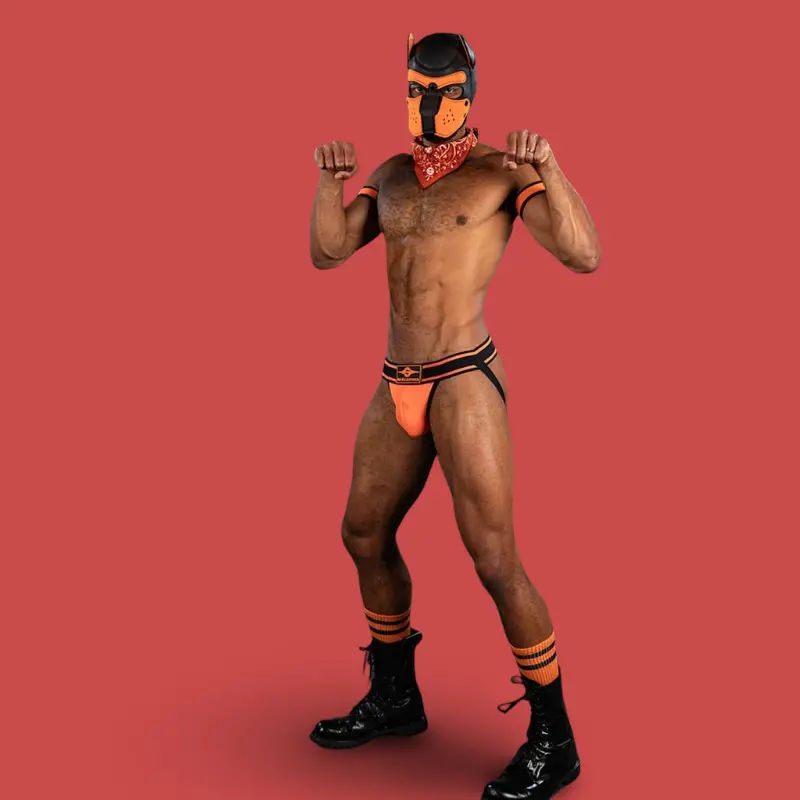 Mr S Leather Bold Color Jockstrap -Orange
