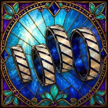 DARKLINE Blue Ripple Cockring – Acero cepillado azul | Dark-Ink