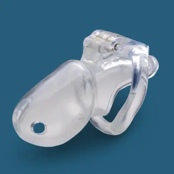 Clear Captor Chastity Cage transparente savec 4 anneaux