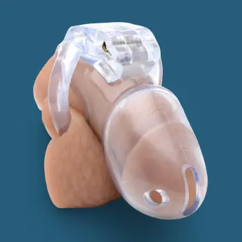 Clear Captor Transparent chastity cage with 4 removable rings