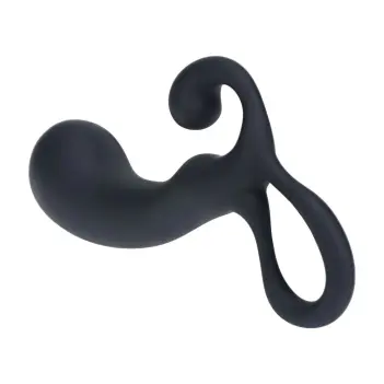 Bulb with Loop Silicone Prostate Massager - S - Black