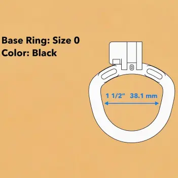 KINK3D Chastity Base Ring, Standard, XD or Curved | Dark-Ink