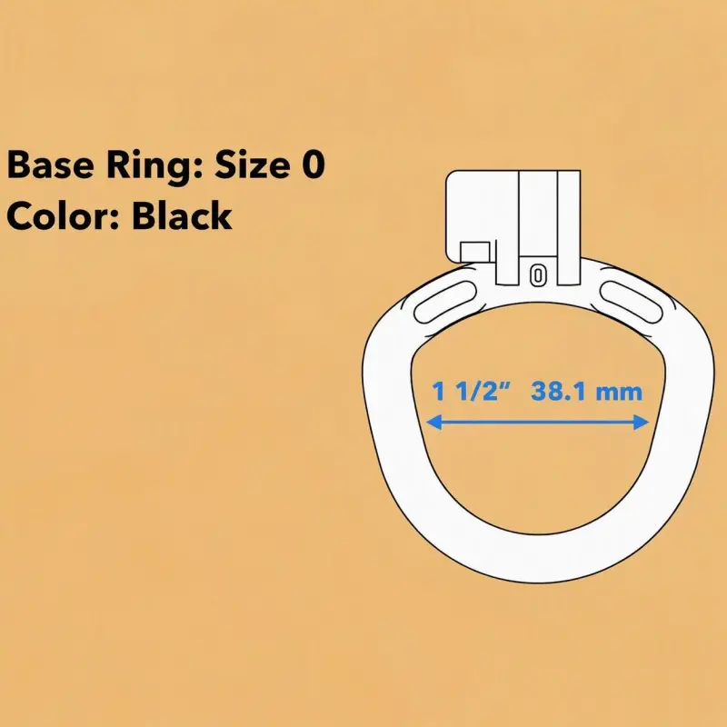 KINK3D Chastity Base Ring, Standard, XD or Curved | Dark-Ink