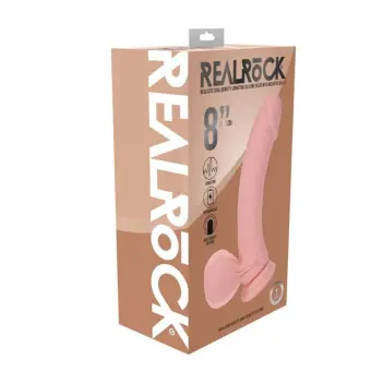 Realistic Dual Density Vibrating Silicone Dildo With Weighted Balls- FLESH