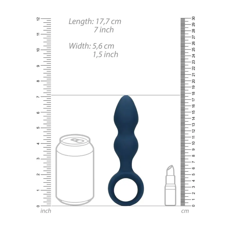 Loveline Teardrop Analplug Baltic Blue aus Silikon | Dark-Ink