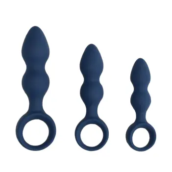 Loveline Baltic Blue Teardrop Anal Plug, Body-Safe Silicone | Dark-Ink