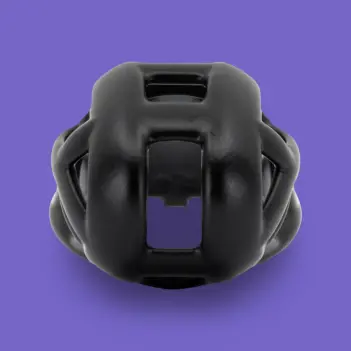 KINK3D Cobra R+ Chastity Cage, open design, 5-5.5 in | Dark-Ink