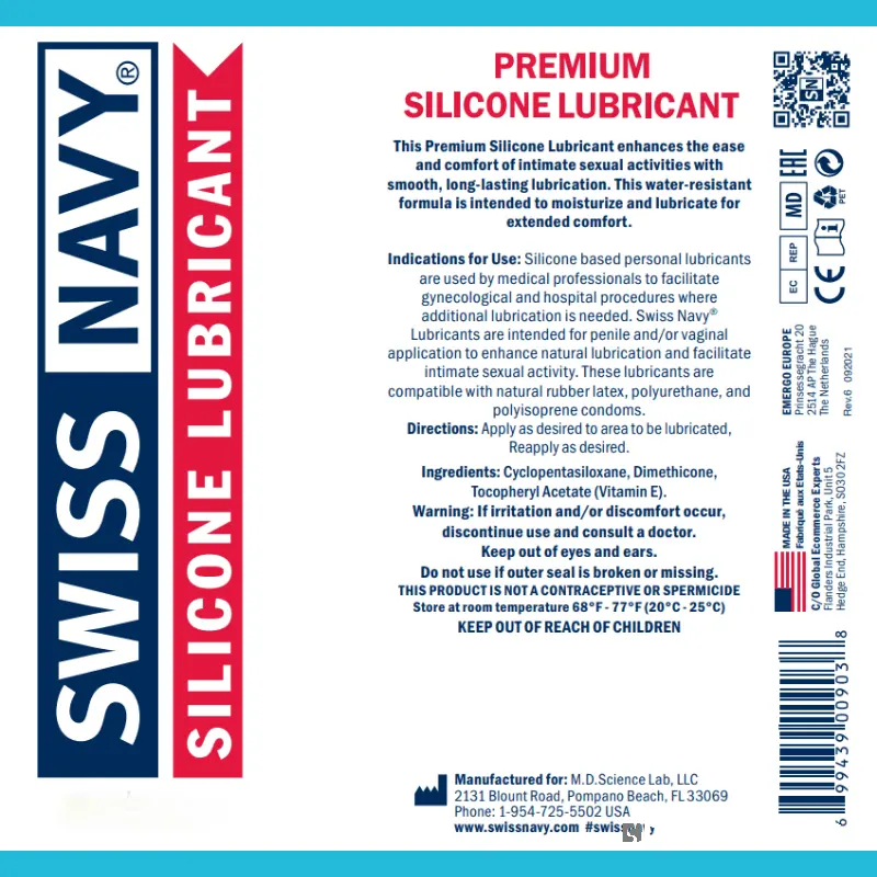 Swiss Navy Premium Silicone based lubricant