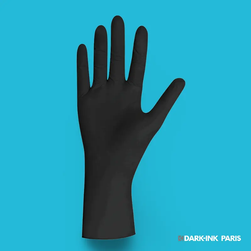 Lange Schwarze Latexhandschuhe 30 cm L | Unigloves