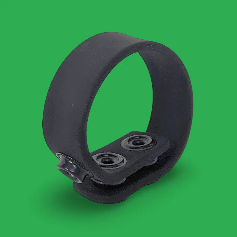 Cockring ajustable BRUTUS 3 Snap, silicone, 3 tailles en 1 | Dark-Ink