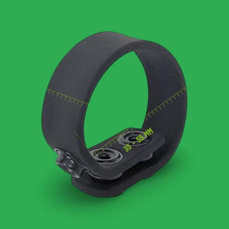 BRUTUS Silikon Cockstrap Schwarz Verstellbar 35–55 mm