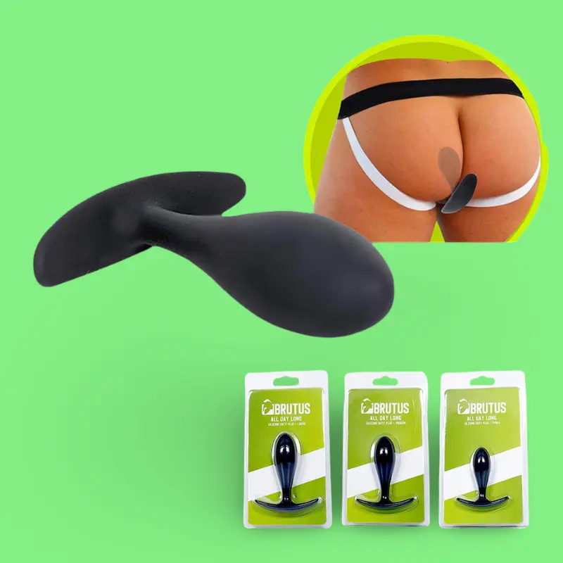 BRUTUS All Day Long – Black Silicone Butt Plug S/M/L