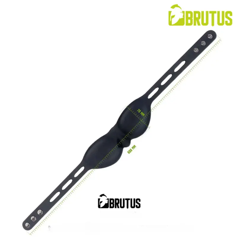 BRUTUS BLINDERS – Bandeau Occultant Silicone Noir BDSM