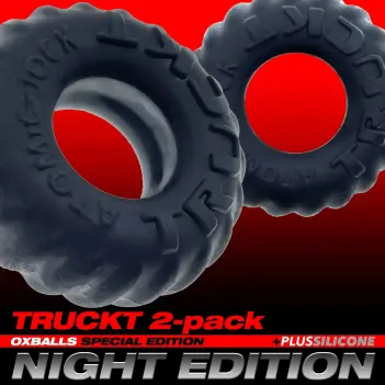 Cockring Oxballs Truckt Night Edition, 2 tallas | Dark-Ink