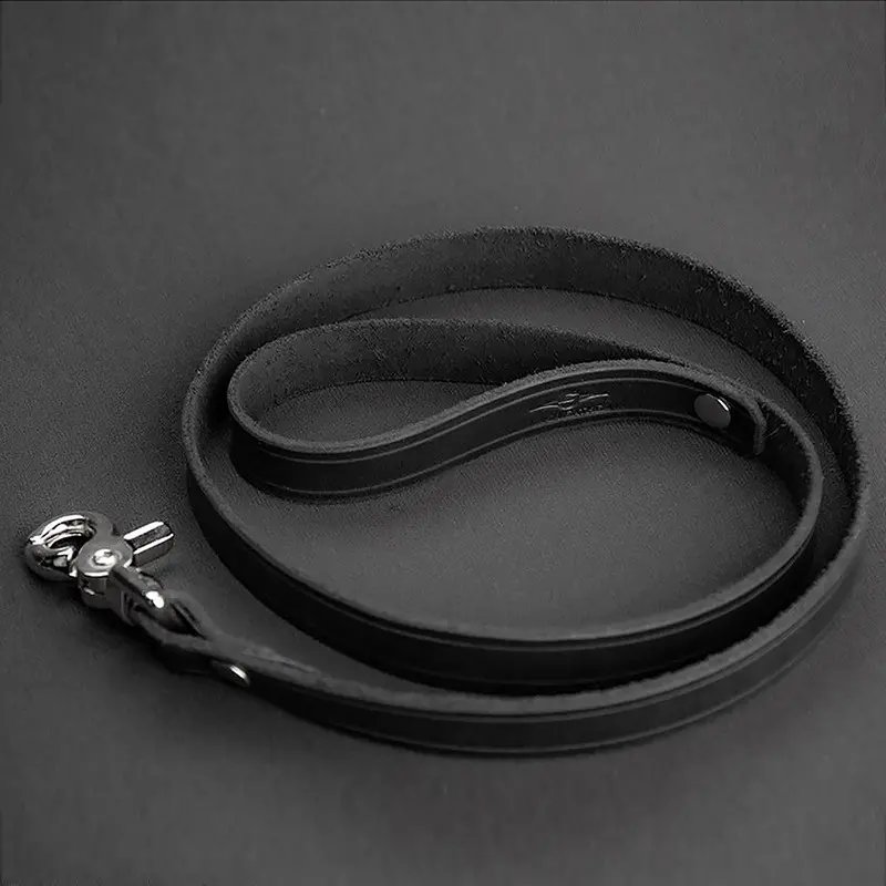 Mr S Leather Leder Puppy-Leine, 81 cm Volleder 3 Farben | Dark-Ink