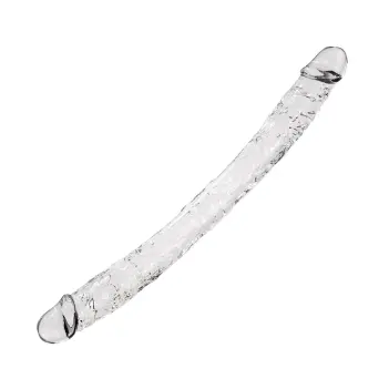 Dildo doble jelly Supreme ALIVE 38 cm: extra resbaladizo | Dark-Ink