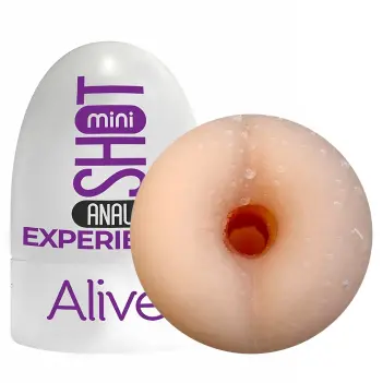 Masturbador anal mini Alive BDSM en TPE extensible flesh | Dark-Ink