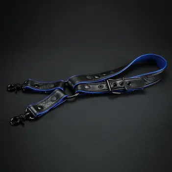 Harnais de jambe cuir Mr S Leather, boucle et snaps | Dark-Ink