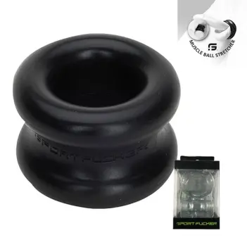 Sportfucker Muscle Liquid Silicone ball stretcher: firmer | Dark-Ink