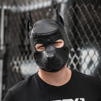 K9 leather hood