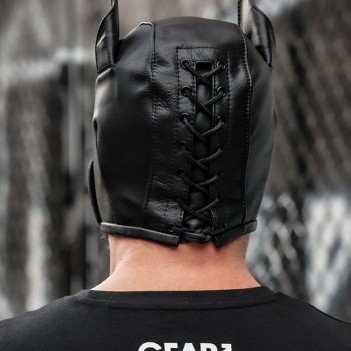 K9 leather hood