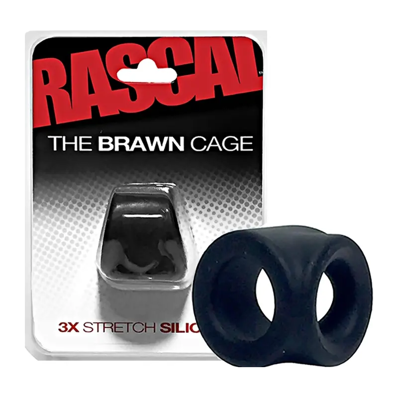 Cockring Boneyard Brawn Cage : silicone médical 3X stretch | Dark-Ink