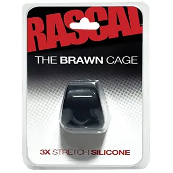 Cockring Boneyard Brawn Cage : silicone médical 3X stretch | Dark-Ink