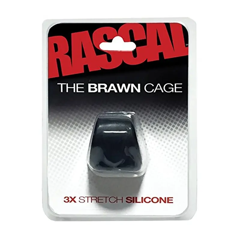 Cockring Boneyard Brawn Cage : silicone médical 3X stretch | Dark-Ink