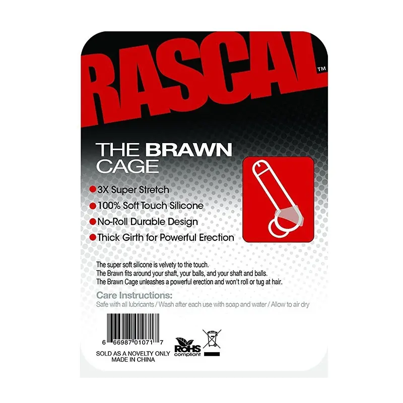 Cockring Boneyard Brawn Cage : silicone médical 3X stretch | Dark-Ink