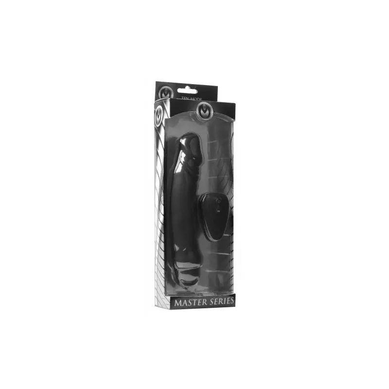 Dildo vibrant télécommandé Ivan Master Series, 20 cm | Dark-Ink