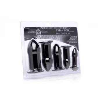 Master Series Expansion Analplug Set, 5 Größen progressiv | Dark-Ink