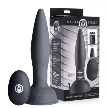 Analplug ferngesteuert Turbo Ass-Spinner, rotierende Kugeln | Dark-Ink
