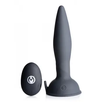 Turbo Ass-Spinner Remote Control Butt Plug, rotating beads | Dark-Ink