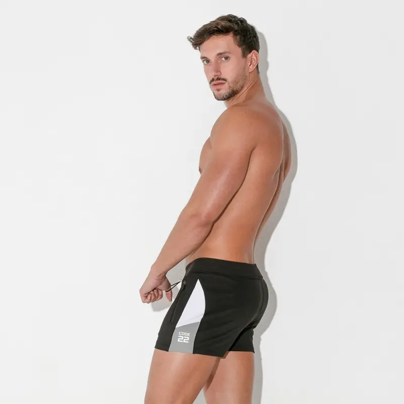 CODE 22 Rush Mini-Short, thermoverschweißte Reißverschlüsse | Dark-Ink