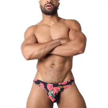 Bañador slip Vaux Playa CB13 floral, bolsa extraíble | Dark-Ink