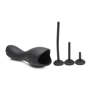 Stimulateur urétral vibrant 10X Trinity Vibes, 3 sons | Dark-Ink