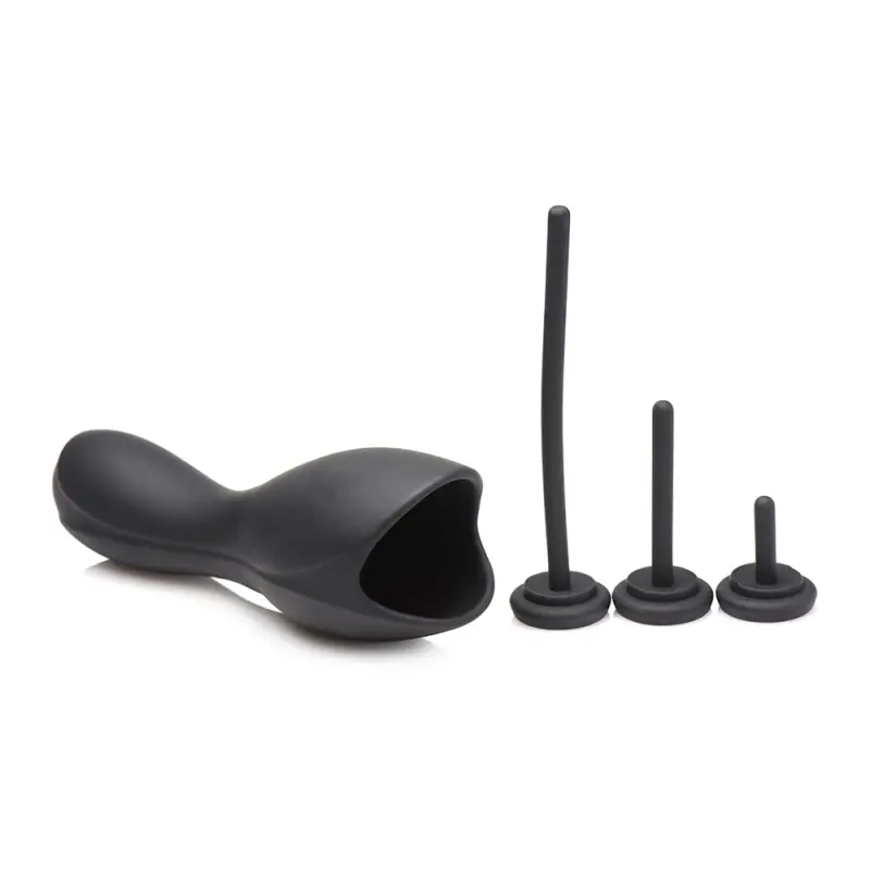 Stimulateur urétral vibrant 10X Trinity Vibes, 3 sons | Dark-Ink