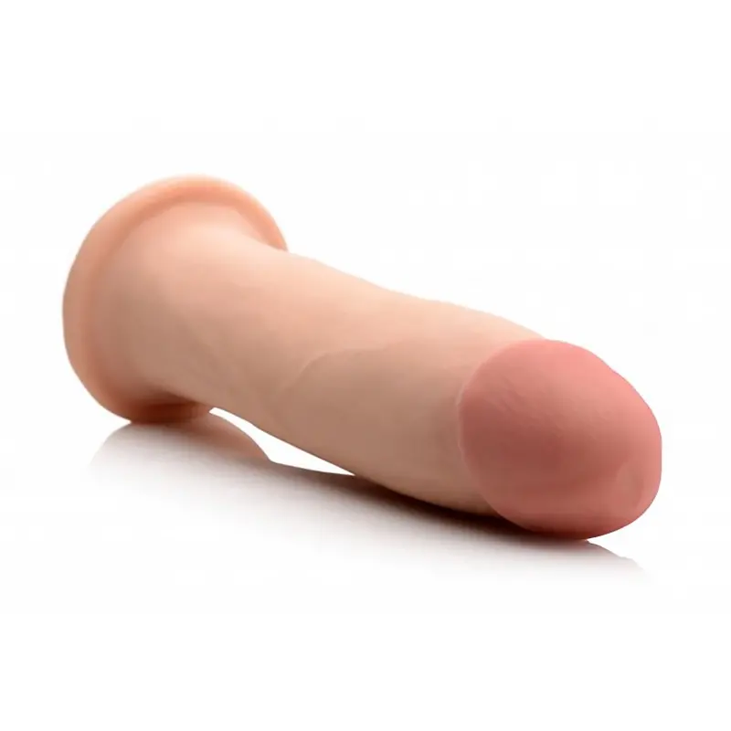 USA Cock Real Skin 9" Realistic Dildo, No Balls, Dual Layer | Dark-Ink
