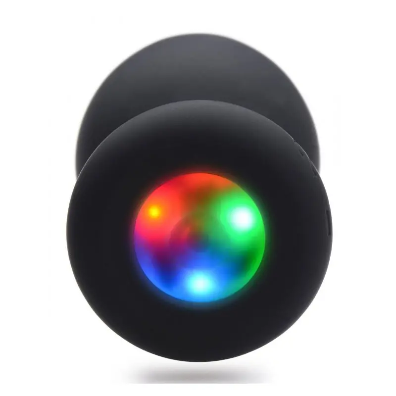 Plug anal LED Booty Sparks, base amovible, silicone | Dark-Ink