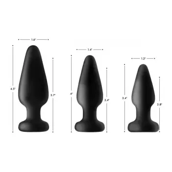 Plug anal LED Booty Sparks, base amovible, silicone | Dark-Ink