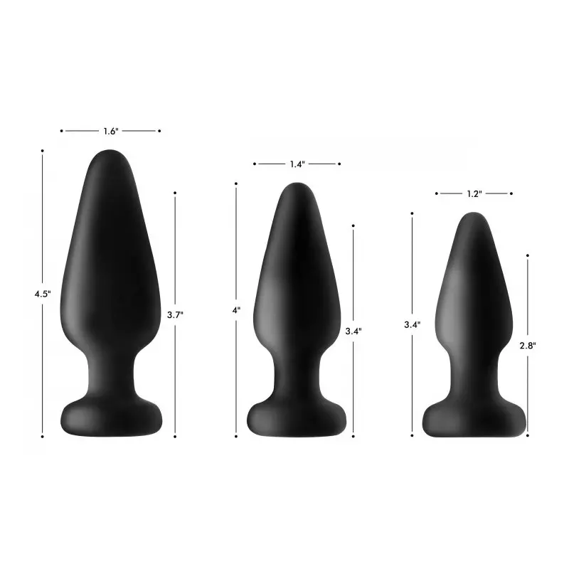 Plug anal LED Booty Sparks, base amovible, silicone | Dark-Ink