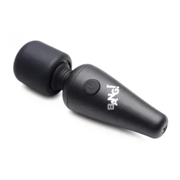 Bang! 10X Mini Wand Vibrator Flexible Neck Silicone | Dark-Ink