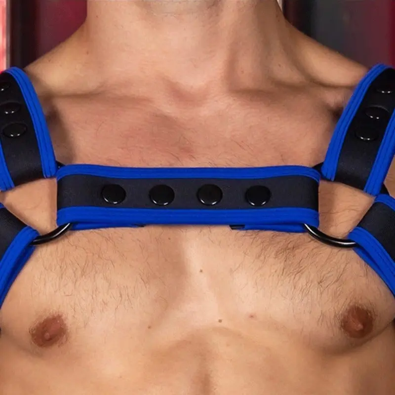 Harnais néoprène Neo Carbon Black Bulldog Mr S Leather | Dark-Ink