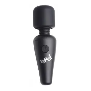 Vibrador wand mini Bang! 10X cuello flexible, silicona | Dark-Ink