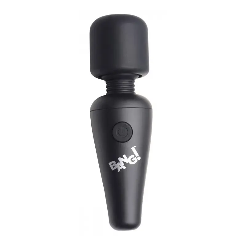 Vibrador wand mini Bang! 10X cuello flexible, silicona | Dark-Ink