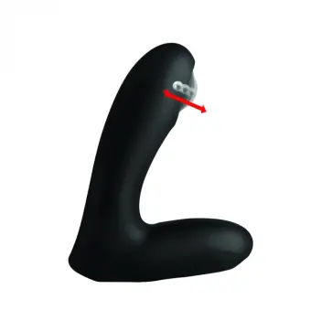 Alpha-Pro 12X P-Tap Prostate Massager, tapping silicone | Dark-Ink