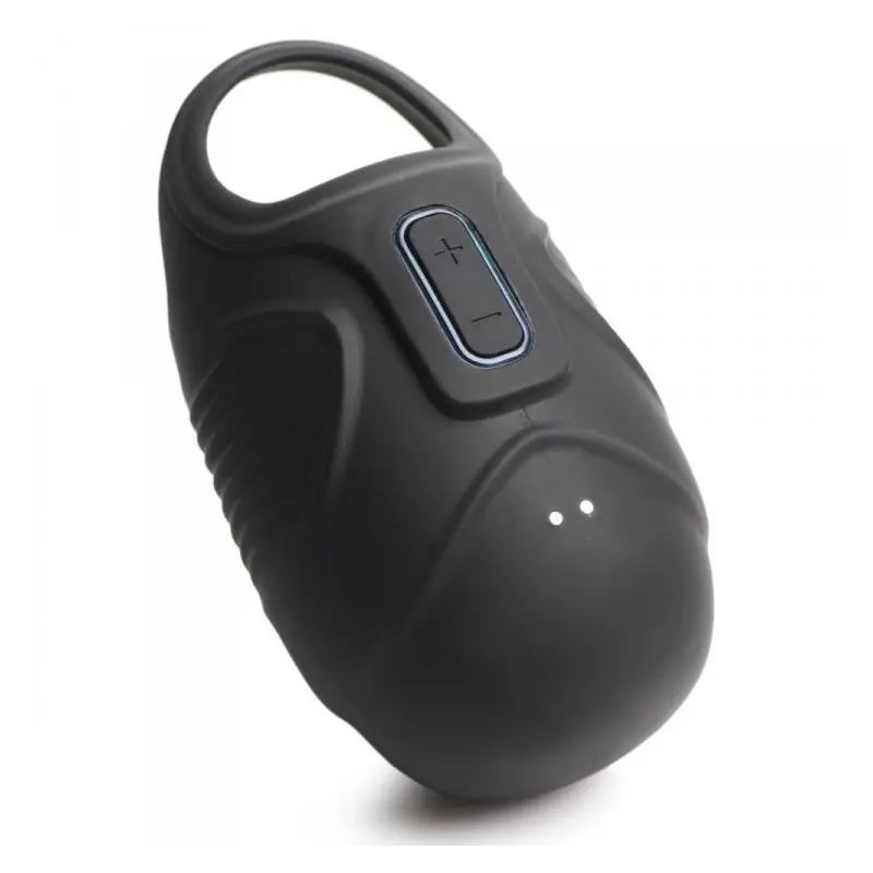 Trinity Men 7X Vibrating Ball Sack Cockring, silicone | Dark-Ink