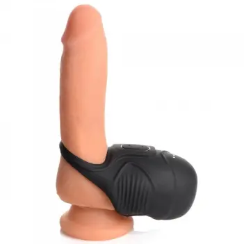 Trinity Men 7X Vibrating Ball Sack Cockring, silicone | Dark-Ink